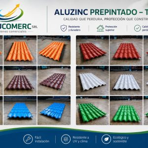Aluzinc prepintado tipo teja