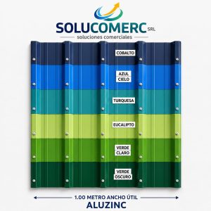 Aluzinc prepintado 1 metro ancho útil