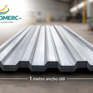 Aluzinc natural 1 metro ancho útil