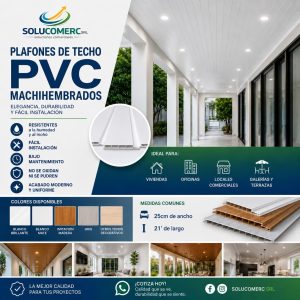 Plafón de techo PVC machihembrado