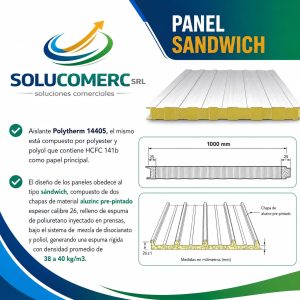 Panel sándwich de aluzinc con aislamiento térmico
